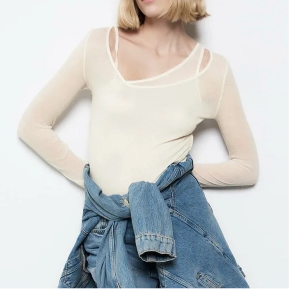 Zara ASYMMETRICAL LAYERED TOP